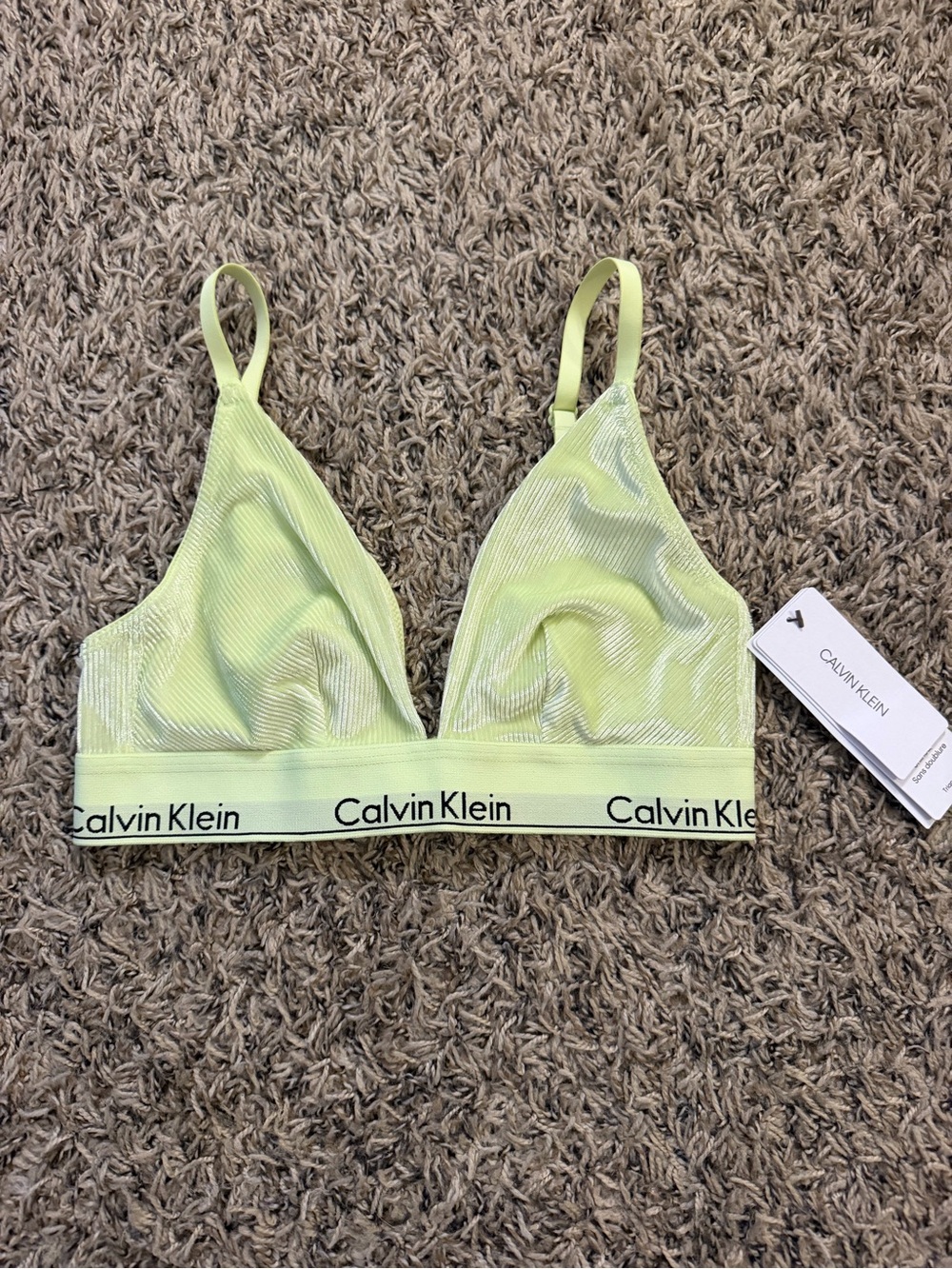 Calvin Klein Neon Lime Triangle Bralette